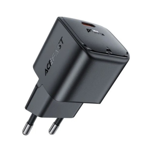 Зарядний пристрій Acefast USB-C 30W Gan A77 mini Fast Charger Black (6974316282662)