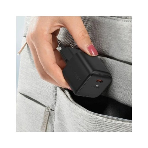 Зарядний пристрій Acefast USB-C 30W Gan A77 mini Fast Charger Black (6974316282662)