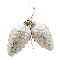 Ялинкова іграшка Chomik Шишки 9 см, 2 шт, золоті (5900779895386_1)