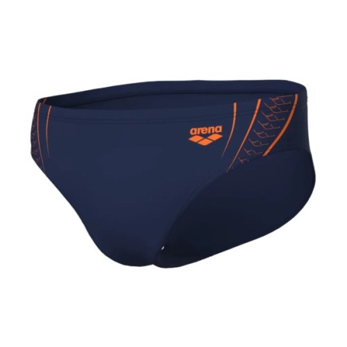 Плавки Arena Double Graphic Swim Briefs 010951-705 темно-синій, помаранчевий 110 (3468337766285)