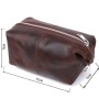 Косметичка Shvigel Шкіряна вінтажна Коричнева (16398)