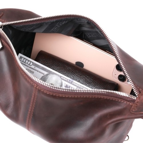 Косметичка Shvigel Шкіряна вінтажна Коричнева (16398)