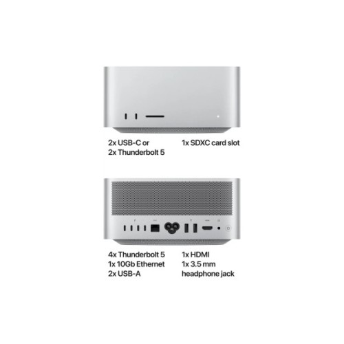 Комп'ютер Apple A3143 Mac Studio / M4 Max chip with 14core CPU, 32core GPU, 36, 512 (MU963UA/A)