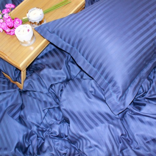 Постільна білизна MirSon Satin 30-0020SmokyBlue 160х220 Сімейний (2200005255384)
