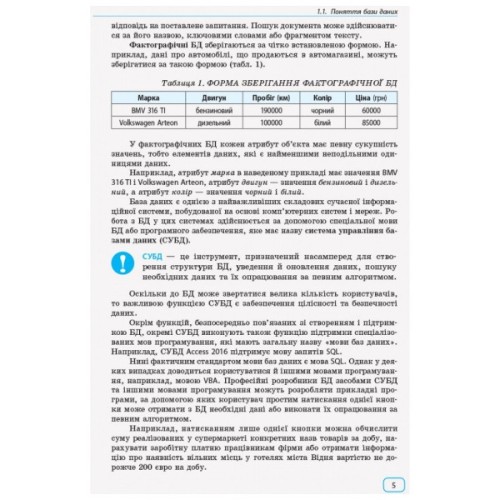Навчальний посібник Інформатика бази даних. Модуль для учнів 10 - 11 класів, рівень стандарту - В.Д. Руденко Ранок (9786170947765)