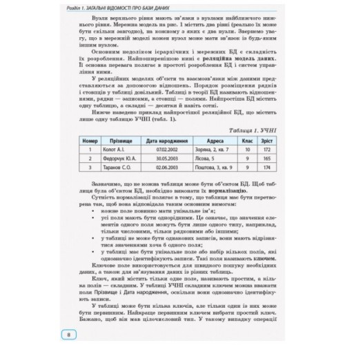 Навчальний посібник Інформатика бази даних. Модуль для учнів 10 - 11 класів, рівень стандарту - В.Д. Руденко Ранок (9786170947765)