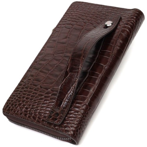 Гаманець Bond Accessories З одним відділенням з натуральної шкіри Коричнева (22028)