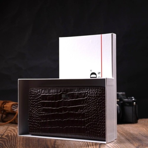 Гаманець Bond Accessories З одним відділенням з натуральної шкіри Коричнева (22028)