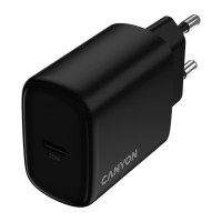 Зарядний пристрій Canyon OnCharge 200 20W 1xPD EU Black (CNE-CHA200-11)