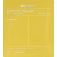 Маска для обличчя Biodance Radiant Vita Niacinamide Real Deep Mask 34 г (8809937361459)