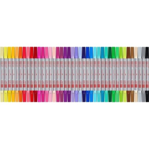 Фломастери Faber-Castell двосторонні Double-ended Fibre tip, 40 кольорів (32421)