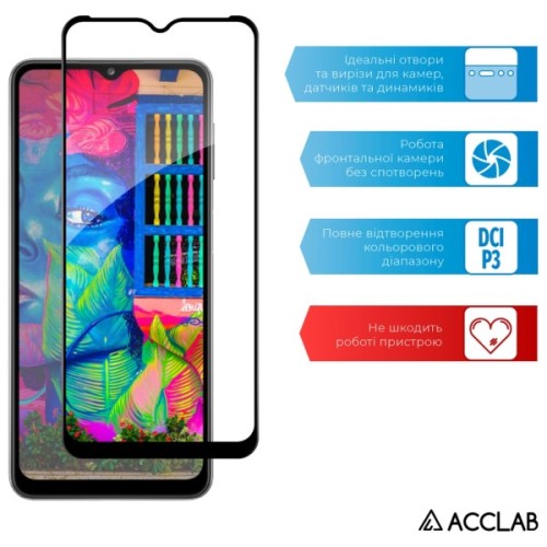 Скло захисне ACCLAB Full Glue Samsung A32 5G Black (1283126549281)