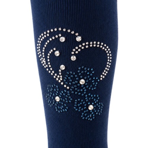 Колготки дитячі BNM з квітами зі страз (M0C0302-1183-11G-blue)