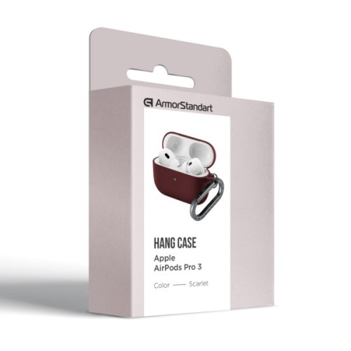 Чохол для навушників Armorstandart Hang Case For Apple AirPods Pro 3 Scarlet (ARM88283)