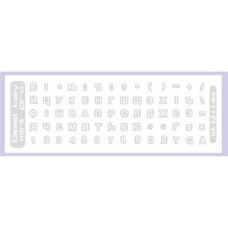 Наклейка на клавіатуру BestKey mini Pro 3,5х3мм, прозора основа, 70, білий (BKmPRO/WhiTr/050)