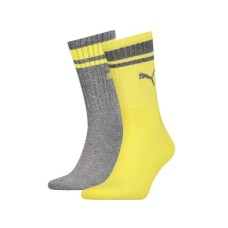 Шкарпетки Puma Crew Heritage Stripe Unisex 261058001-003 сірий/жовтий 39-42 (8718824801087)