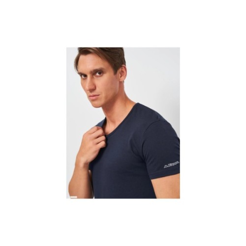 Футболка Kappa T-shirt Mezza Manica Scollo V K1315 BluNavy темно-синій XL (8052394816363)