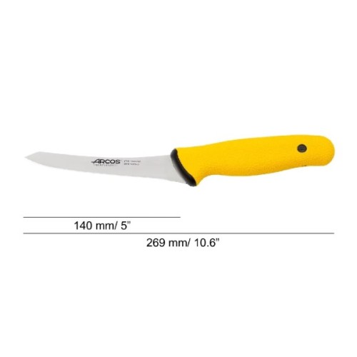 Кухонний ніж Arcos Duo Pro обвалювальний 140 мм зі скошеним лезом напівжорсткий (201300)