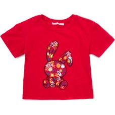 Футболка дитяча First kids із зайчиком (756-116G-red)