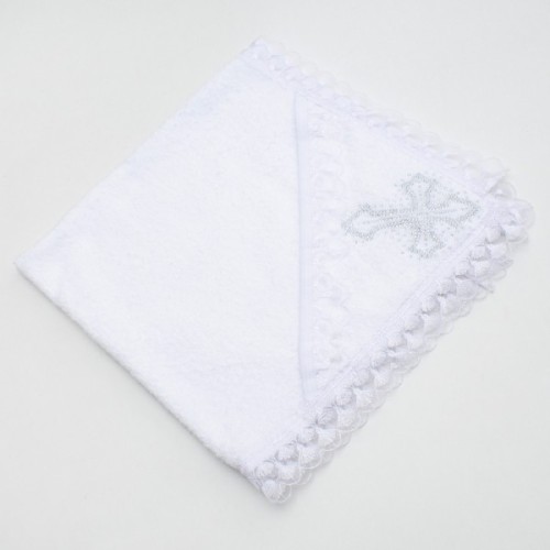Крижма дитяча Mille з хрестиком (7701-white)