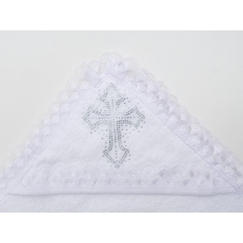 Крижма дитяча Mille з хрестиком (7701-white)