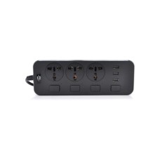Мережевий фільтр живлення Voltronic TВ-Т14, 3роз, 3*USB Black (ТВ-Т14-Black)