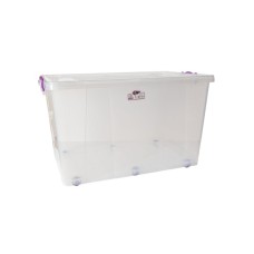 Контейнер для зберігання Irak Plastik на колесах прозорий 80 л (4671)