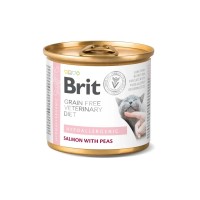 Консерви для котів Brit GF VetDiets Cat Hypoallergenic лосось та горох 200 г (8595602549825)