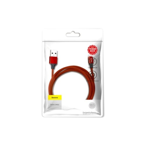 Дата кабель USB 2.0 AM to Lightning 1.8m red Baseus (CALYW-A09)