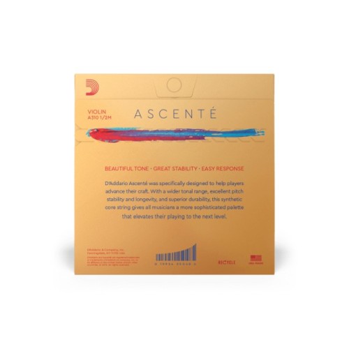 Струни для скрипки D'Addario Ascente Violin String Set 1/2 Scale Medium Tension (A310 1/2M)