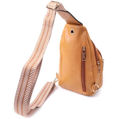 Сумка Vintage З отвором для навушників з екошкіри Жовта (22788)