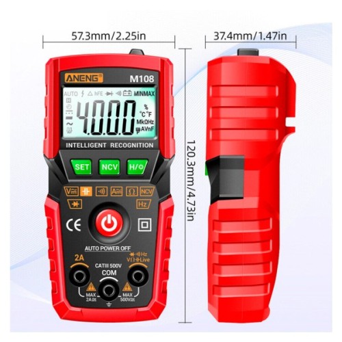 Цифровий мультиметр ANENG M108, V, A, R, C, T, F (M108)