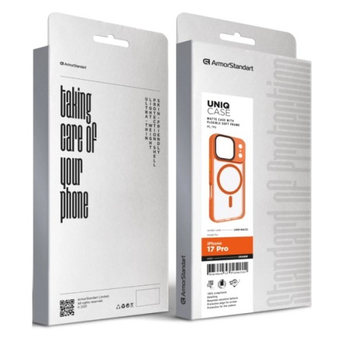 Чохол до мобільного телефона Armorstandart Uniq MagCase Apple iPhone 17 Pro Orange (ARM86622)