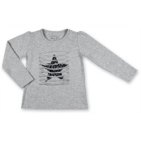 Кофта дитяча Breeze сіра меланж із зіркою (7979-92G-gray)