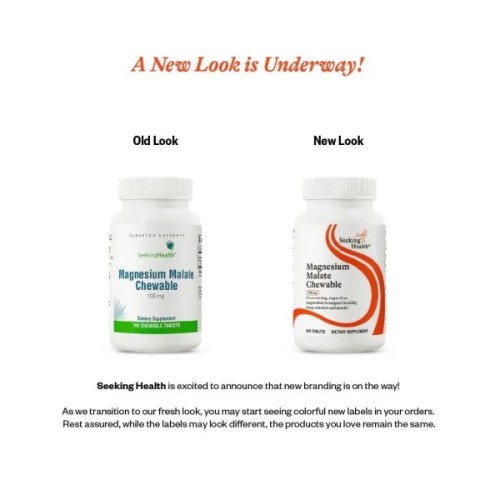 Вітамінно-мінеральний комплекс Seeking Health Магній малат, 100 мг, Magnesium Malate, 100 жувальних таблеток (SKH-52065)