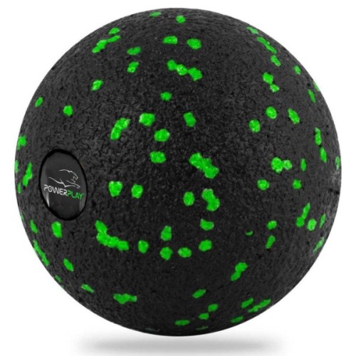Масажний м'яч PowerPlay PP-4351 Epp Massage Ball (d10) Чорно/Зелений (PP-4351_Green_d10)