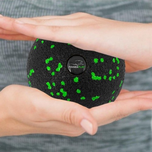 Масажний м'яч PowerPlay PP-4351 Epp Massage Ball (d10) Чорно/Зелений (PP-4351_Green_d10)