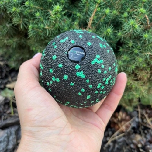 Масажний м'яч PowerPlay PP-4351 Epp Massage Ball (d10) Чорно/Зелений (PP-4351_Green_d10)