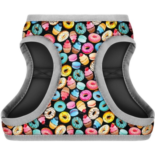 Шлея для собак WAUDOG Clothes з QR паспортом "Пончики" XS3 (2909)