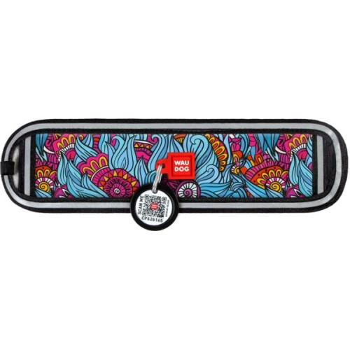 Ергономічні накладки на нашийник WAUDOG Nylon з QR-паспортом Літо M-XL 20-25 мм (2401-0062)