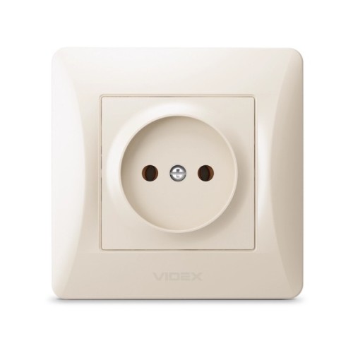Розетка Videx BINERA 1ая кремова (VF-BNSK1-CR)