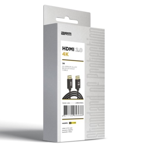 Кабель мультимедійний HDMI M to HDMI M 1.0m V2.0 4K black Armorstandart (ARM69368)