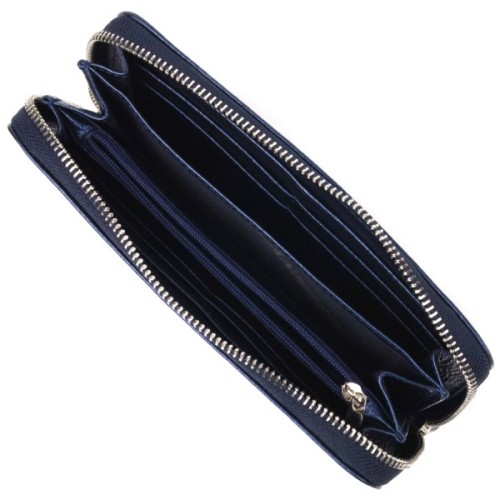 Гаманець Canpellini З натуральної шкіри флотар Синій (21616)