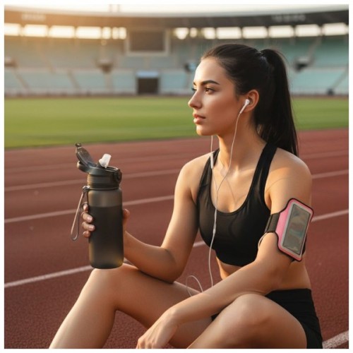 Пляшка для води Line Art Merlo 600 мл сірий (60013818LA-07)