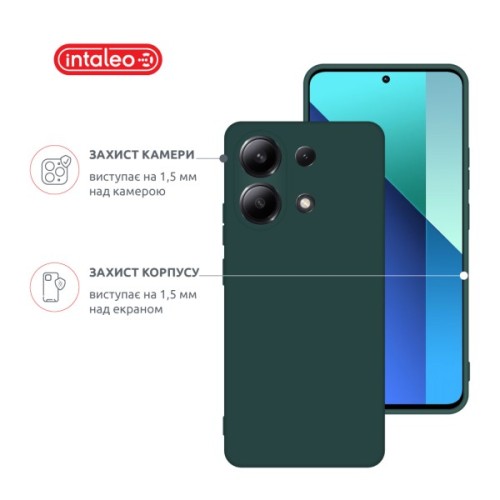 Чохол до мобільного телефона Intaleo Silicone Xiaomi Redmi Note 13 4G Dark Green (1283126601071)