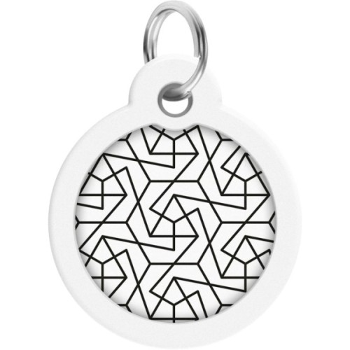 Адресник для тварин WAUDOG Smart ID з QR паспортом "Геометрія", коло 30 мм (230-0202)