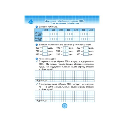 Робочий зошит НУШ ДИДАКТА Математика. 3 клас. До підручника Н. Листопад. У 2-х частинах. Частина 2 Ранок (9786170965936)