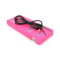 Кабель мультимедійний 3.5mm M to 3.5mm M 1.0m black iKAKU (YT-AUXGJ(M)/(M)-KSC-521-B)