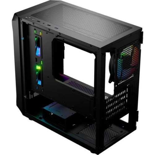 Корпус для ПК Logic concept PORTOS MESH+GLASS ARGB fans 3x120mm BLACK (AM-PORTOS-10-0000000-0002)