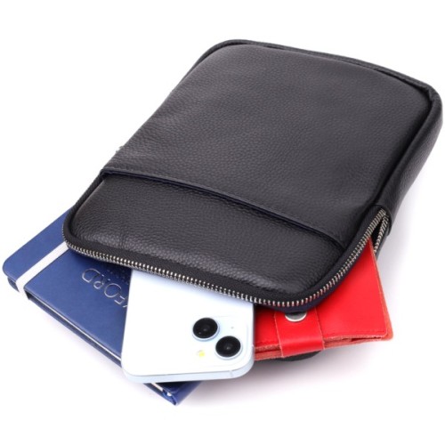 Сумка Vintage З натуральної шкіри Чорна (22862)